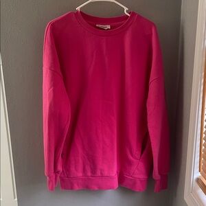 Zenana Outfitters Hot Pink Crewneck Sweatshirt sz L